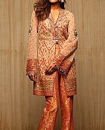 Peach/Orange Chiffon Suit- Pakistani Party Wear Dress