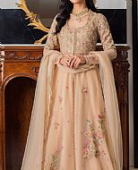 Light Golden Net Suit- Pakistani Formal Designer Dress