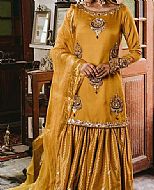Mustard Silk Suit- Pakistani Party Wear Dress