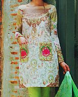 Tabassum Mughal Off-white/Green Lawn Suit