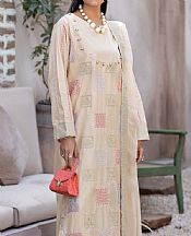 Adans Libas Beige Lawn Suit- Pakistani Designer Lawn Suits