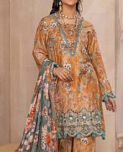 Adans Libas Beige Lawn Suit- Pakistani Lawn Dress