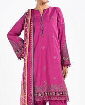 Alkaram Fuchsia Pink Lawn Suit- Pakistani Designer Lawn Suits