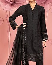 Alkaram Black Lawn Suit- Pakistani Lawn Dress