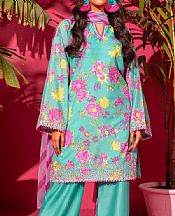 Alkaram Turquoise Lawn Suit- Pakistani Lawn Dress