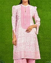 Alkaram White/Pink Lawn Suit (2 Pcs)