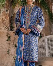 Alkaram Royal Blue Slub Suit- Pakistani Lawn Dress