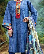Almirah Navy Blue Cambric Suit- Pakistani Winter Dress