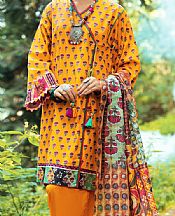 Almirah Mustard Cambric Suit- Pakistani Winter Clothing