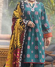 Almirah Teal Cambric Suit (2 Pcs)- Pakistani Winter Clothing