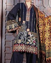 Anamta Black Khaddar Suit- Pakistani Winter Dress