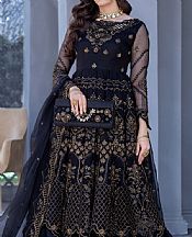 Anamta Navy Blue Organza Suit- Pakistani Chiffon Dress