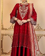 Anamta Scarlet Lawn Suit- Pakistani Lawn Dress
