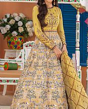 Asim Jofa Yellow Jacquard Suit- Pakistani Chiffon Dress