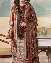 Asim Jofa Bronze/Peach Cambric Suit- Pakistani Winter Dress