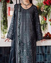 Asim Jofa Teal Grey Lawn Suit- Pakistani Lawn Dress