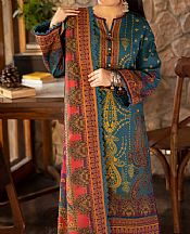 Asim Jofa Teal Khaddar Suit- Pakistani Winter Clothing