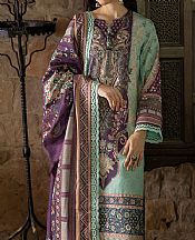 Asim Jofa Light Turquoise Khaddar Suit- Pakistani Winter Dress