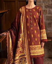 Asim Jofa Brown Khaddar Suit- Pakistani Winter Dress