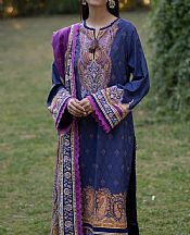 Asim Jofa Blue Viscose Suit- Pakistani Winter Dress