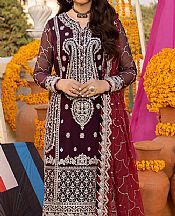 Asim Jofa Purple Chiffon Suit- Pakistani Designer Chiffon Suit