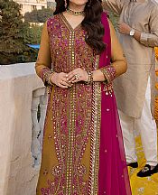 Asim Jofa Lu__ Gold Chiffon Suit- Pakistani Chiffon Dress