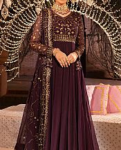 Asim Jofa Plum Chiffon Suit (2 Pcs)- Pakistani Chiffon Dress