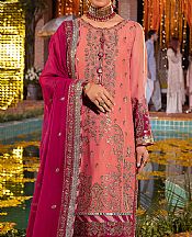 Asim Jofa Rose Pink Chiffon Suit- Pakistani Designer Chiffon Suit