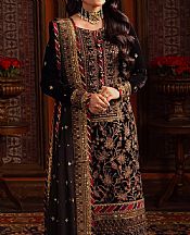 Asim Jofa Black Velvet Suit- Pakistani Winter Clothing