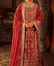 Asim Jofa Scarlet Velvet Suit- Pakistani Winter Dress