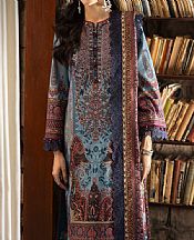 Asim Jofa Light Blue Khaddar Suit- Pakistani Winter Clothing