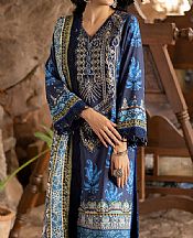 Asim Jofa Navy Blue Viscose Suit- Pakistani Winter Clothing