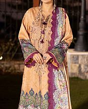 Asim Jofa Peach Viscose Suit- Pakistani Winter Dress