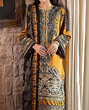 Asim Jofa Orange/Black Viscose Suit- Pakistani Winter Clothing