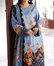 Asim Jofa Carolina Blue Viscose Suit- Pakistani Winter Dress