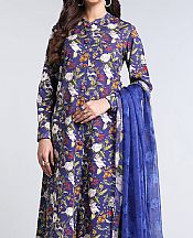 Bareeze Royal Blue Khaddar Suit- Pakistani Winter Clothing