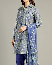 Bareeze Cornflower Blue Khaddar Suit- Pakistani Winter Dress