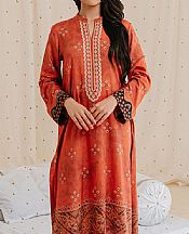 Cross Stitch Orange Linen Suit (2 Pcs)- Pakistani Winter Dress