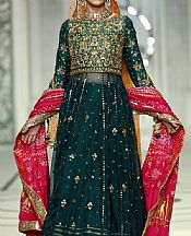 Teal Chiffon Suit- Pakistani Bridal Dress