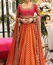 Orange/Pink Chiffon Suit- Pakistani Wedding Dress