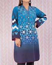 Edenrobe Turquoise Cotton Kurti- Pakistani Winter Clothing