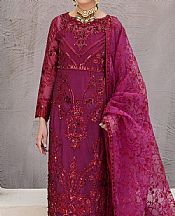 Emaan Adeel Egg Plant Organza Suit- Pakistani Chiffon Dress