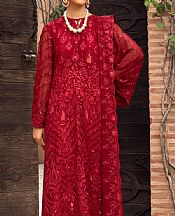Farasha Scarlet Chiffon Suit
