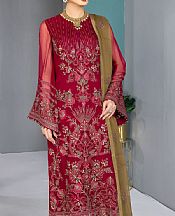 Flossie Scarlet Chiffon Suit- Pakistani Chiffon Dress