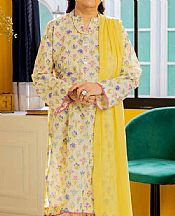 Gul Ahmed Light Yellow Lawn Kurti- Pakistani Designer Lawn Suits