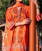 Ittehad Bright Orange Lawn Suit- Pakistani Lawn Dress