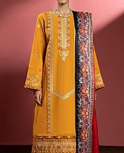 Ittehad Orange Khaddar Suit- Pakistani Winter Dress