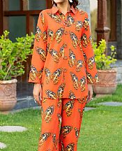Pumpkin Orange Lawn Suit (2 pcs)