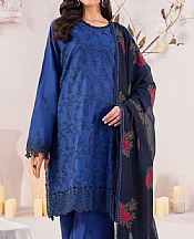 Iznik Royal Blue Lawn Suit- Pakistani Lawn Dress