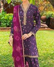Iznik Plum Purple Lawn Suit- Pakistani Designer Lawn Suits